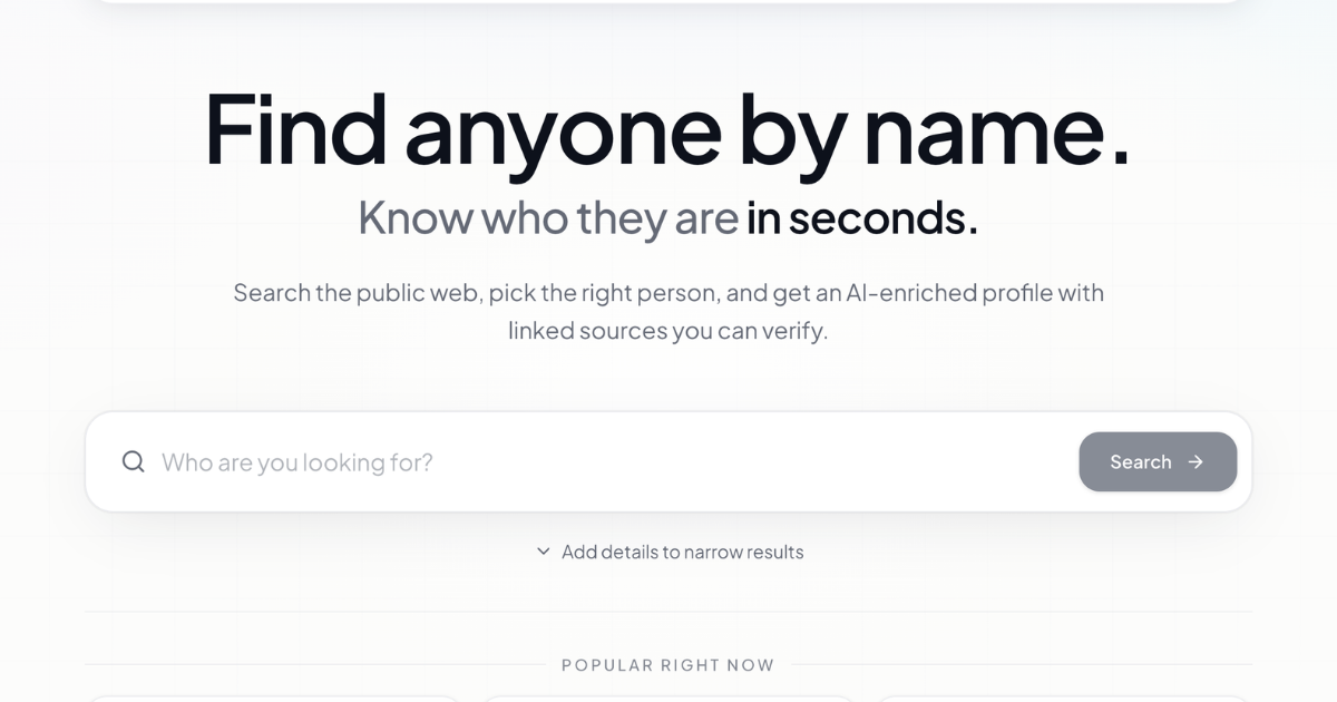 DeepSearch — Find People by Name